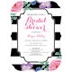Black Vintage Flower Bridal Shower Invitations Image 3 of 6